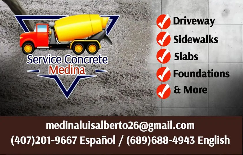 Service Concrete Medina Business Card